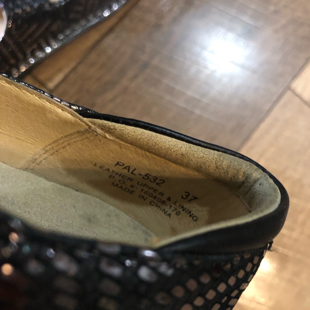 Alegria Metallic Snake Print Platform Mary Jane Size 37 US 6.5 - Picture 5 of 9